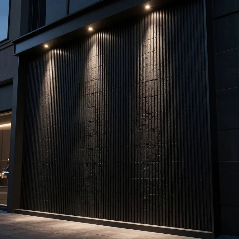 آجر کرکره ای مشکی برای نمای تجاری