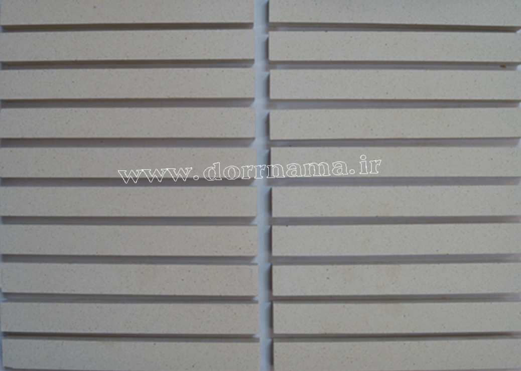  عکس سوم آجر نسوز کرکره ای سفید کد C307